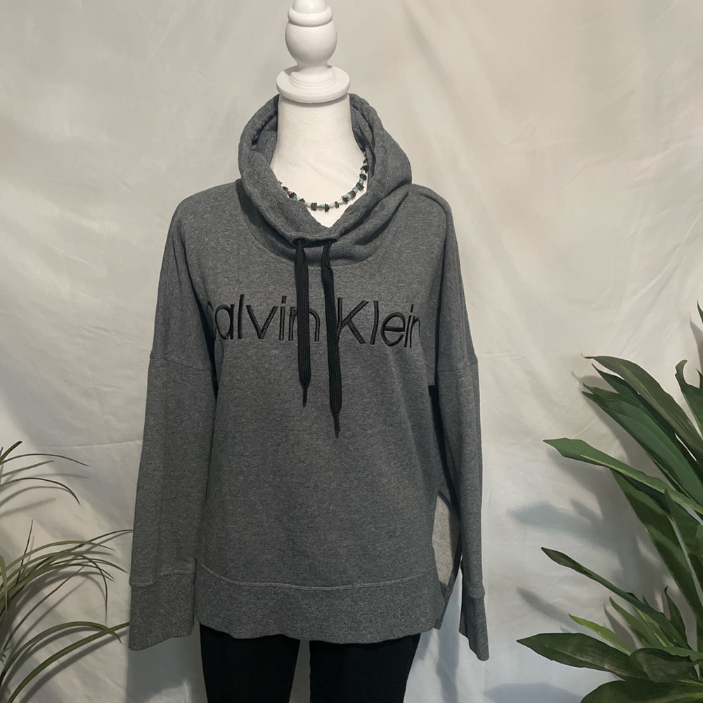 Calvin Klein Charcoal Cowl Neck Sweater